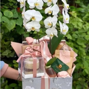 Box de Café com Orquídea