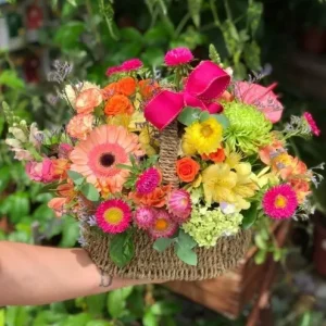 Arranjo de Flores em Cesta