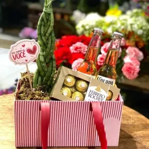 Box com Lança de São Jorge, Cerveja e Chocolate