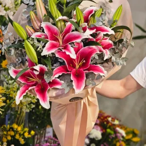 Ramalhete de Lírio Rosa